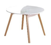 Kitchen Table Bogota | size: Length: 102cm, Width: 142cm, Height: 73cm, Diameter: 102cm | color: White/Oak | image: 1 | variant: 1003163