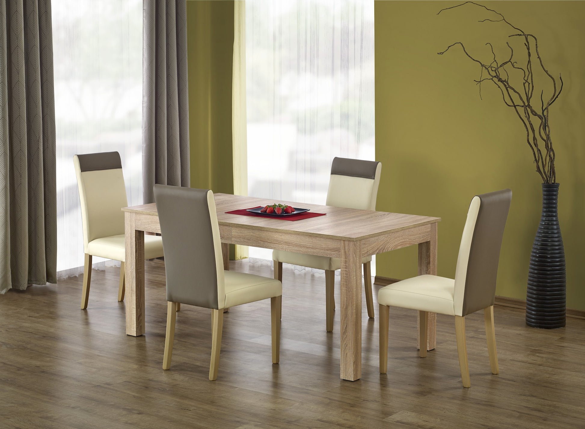 Kitchen Table Brasilia | size: Length: 90cm, Width: 300cm, Height: 76cm | color: Oak | image: 2 | variant: 1003168