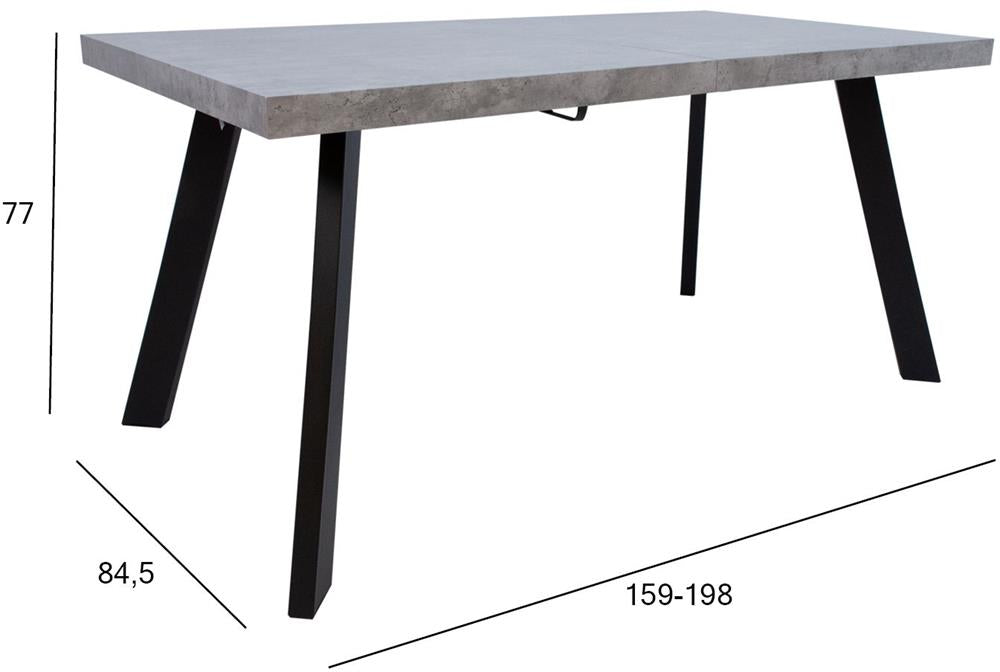 Kitchen Table Brigit | size: Length: 84.5cm, Width: 198cm, Height: 77cm | color: Gray | image: 8 | variant: 1006520