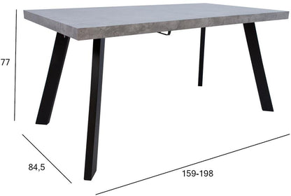 Kitchen Table Brigit | size: Length: 84.5cm, Width: 198cm, Height: 77cm | color: Gray | image: 8 | variant: 1006520