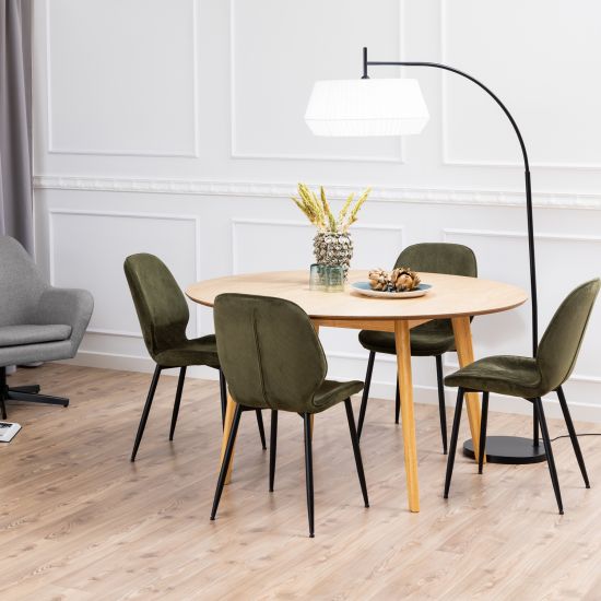 Kitchen Table Broadstairs | size: Length: 140cm, Width: 140cm, Height: 73cm, Diameter: 140cm | color: Oak | image: 3 | variant: 1005672