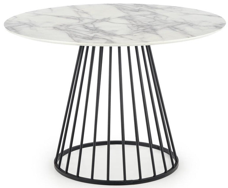 Kitchen Table Brodway | size: Length: 110cm, Width: 110cm, Height: 75cm, Diameter: 110cm | color: White/Black | image: 1 | variant: 1016879