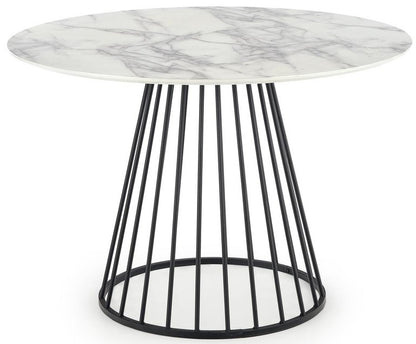 Kitchen Table Brodway | size: Length: 110cm, Width: 110cm, Height: 75cm, Diameter: 110cm | color: White/Black | image: 1 | variant: 1016879