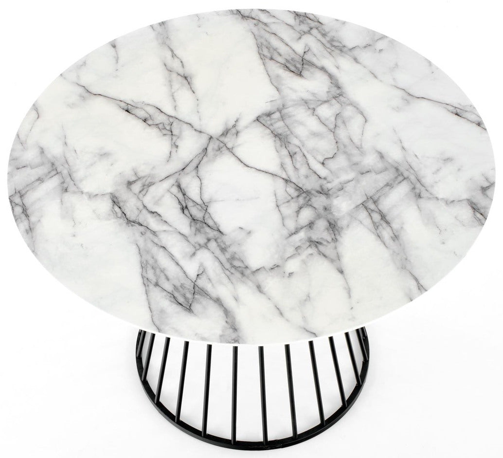 Kitchen Table Brodway | size: Length: 110cm, Width: 110cm, Height: 75cm, Diameter: 110cm | color: White/Black | image: 3 | variant: 1016879