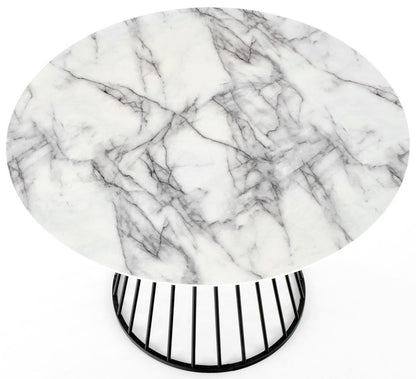 Kitchen Table Brodway | size: Length: 110cm, Width: 110cm, Height: 75cm, Diameter: 110cm | color: White/Black | image: 3 | variant: 1016879
