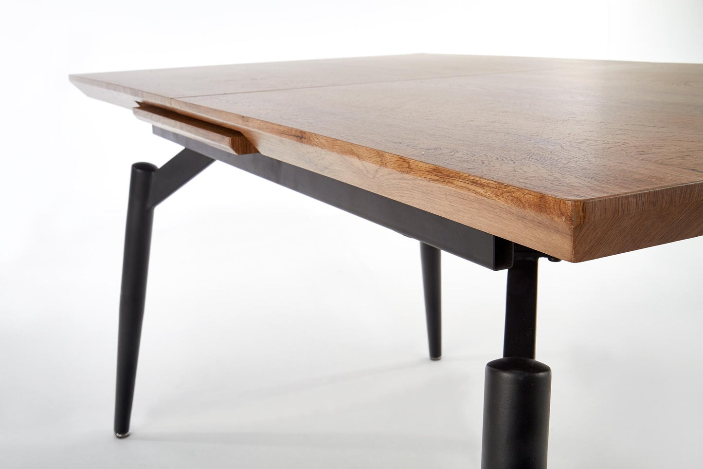 Kitchen Table Cambell | size: Length: 80cm, Width: 180cm, Height: 74cm | color: Black/Oak | image: 8 | variant: 1011258