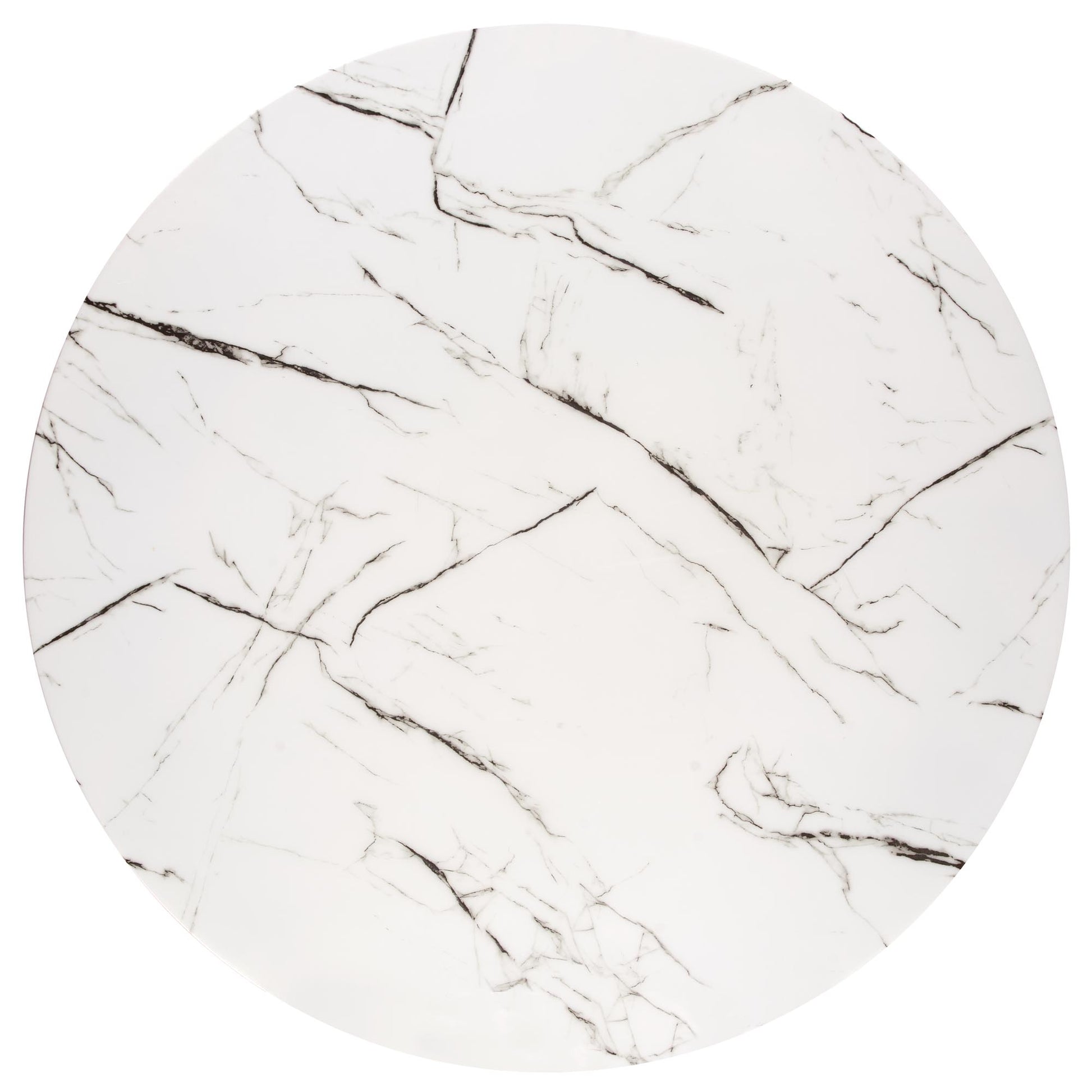 Kitchen Table Chennai | size: Length: 100cm, Width: 100cm, Height: 73cm, Diameter: 100cm | color: White/Marble/Gold | image: 5 | variant: 1003205