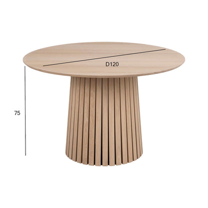 Kitchen Table Christo | size: Length: 120cm, Width: 120cm, Height: 75cm, Diameter: 120cm | color: Beige | image: 4 | variant: 1006477