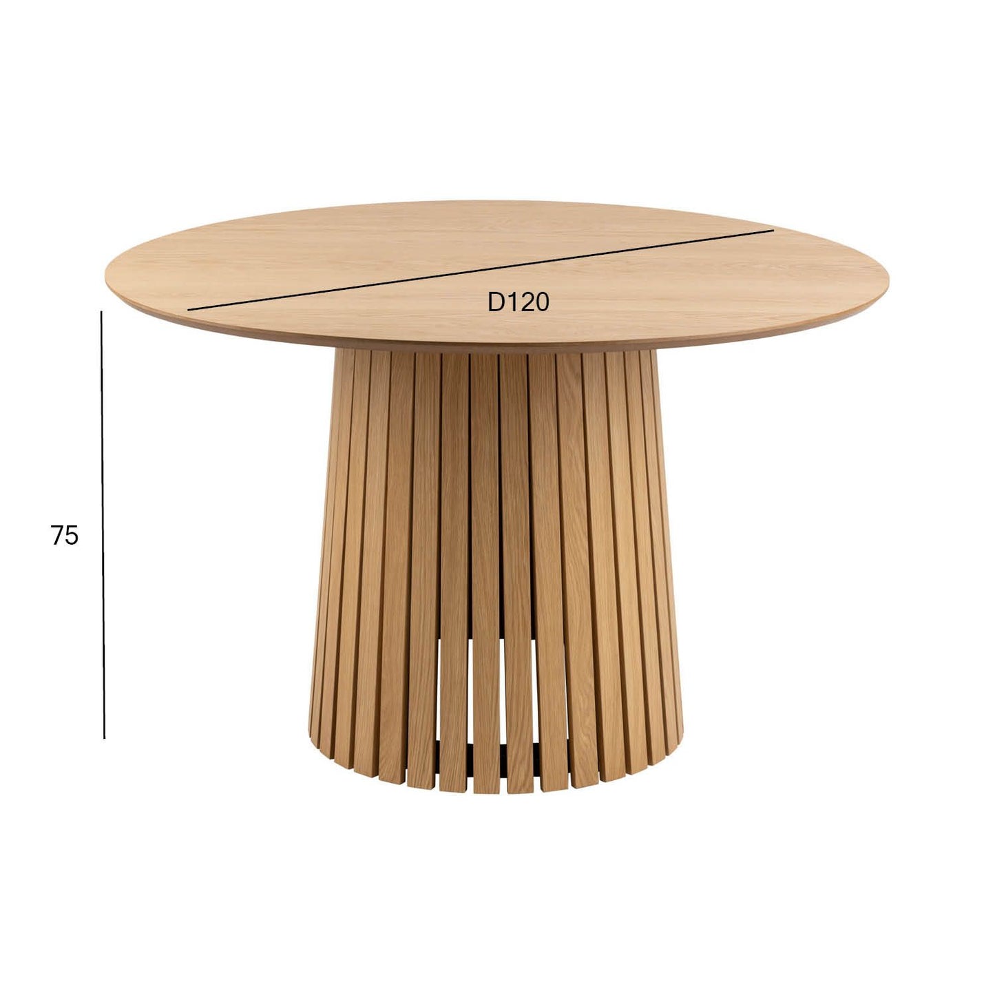 Kitchen Table Christo | size: Length: 120cm, Width: 120cm, Height: 75cm, Diameter: 120cm | color: Oak | image: 3 | variant: 1006478