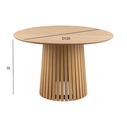 Kitchen Table Christo | size: Length: 120cm, Width: 120cm, Height: 75cm, Diameter: 120cm | color: Oak | image: 3 | variant: 1006478