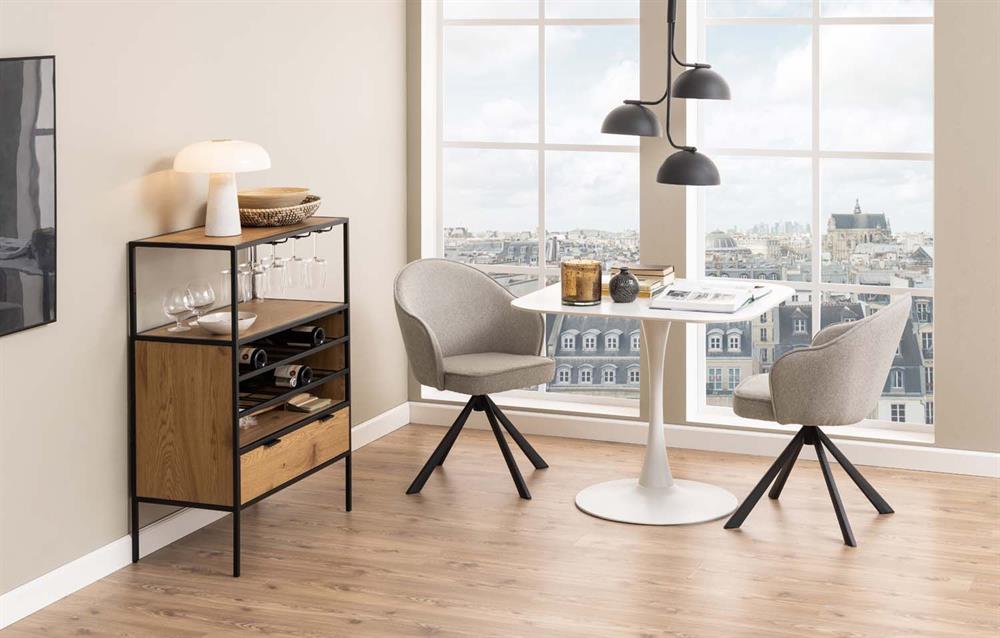 Kitchen Table Cobham | size: Length: 90cm, Width: 90cm, Height: 75cm | color: White | image: 6 | variant: 1001569