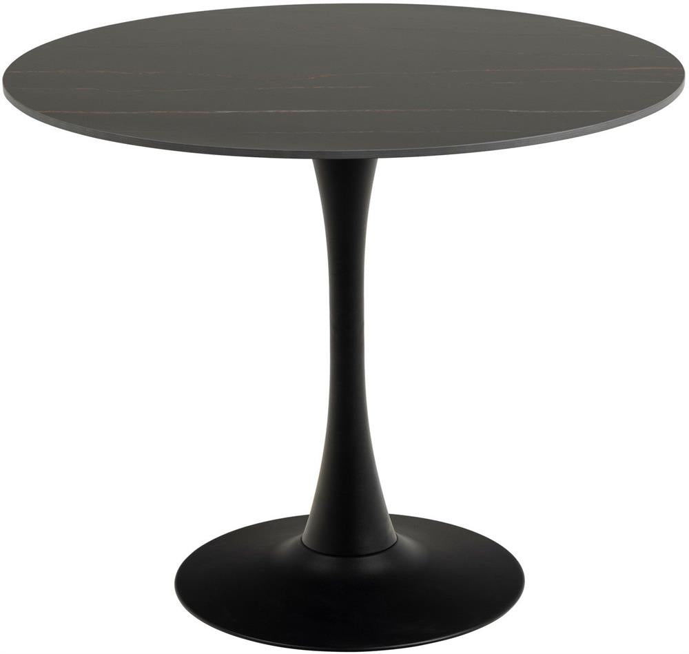 Kitchen Table Cobham | size: Length: 90cm, Width: 90cm, Height: 75cm, Diameter: 90cm | color: Black | image: 1 | variant: 1001570