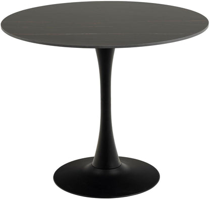 Kitchen Table Cobham | size: Length: 90cm, Width: 90cm, Height: 75cm, Diameter: 90cm | color: Black | image: 1 | variant: 1001570