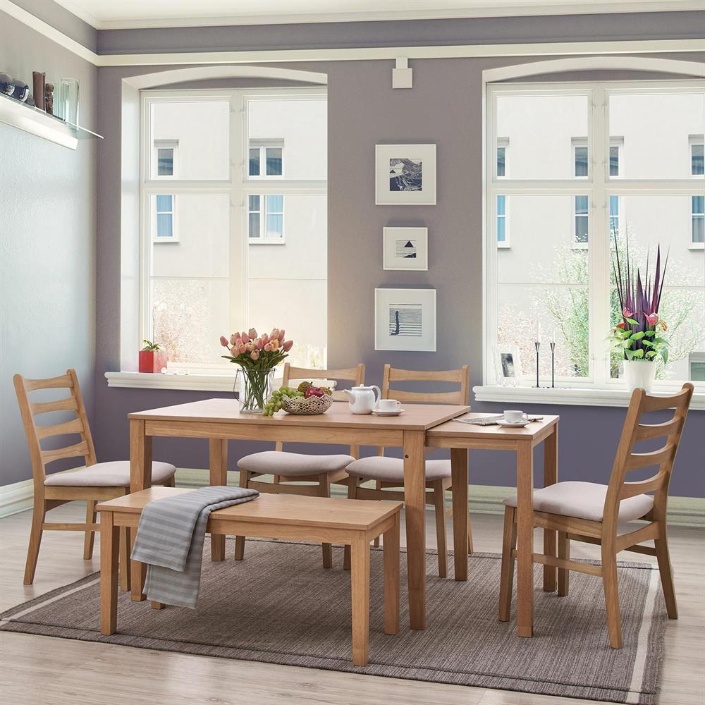 Kitchen Table Cooper | size: Length: 75cm, Width: 195cm, Height: 75cm | color: Oak | image: 6 | variant: 1016772