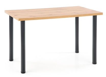 Kitchen Table Dakar | size: Length: 68cm, Width: 120cm, Height: 75cm | color: Black/Oak | image: 1 | variant: 1003229