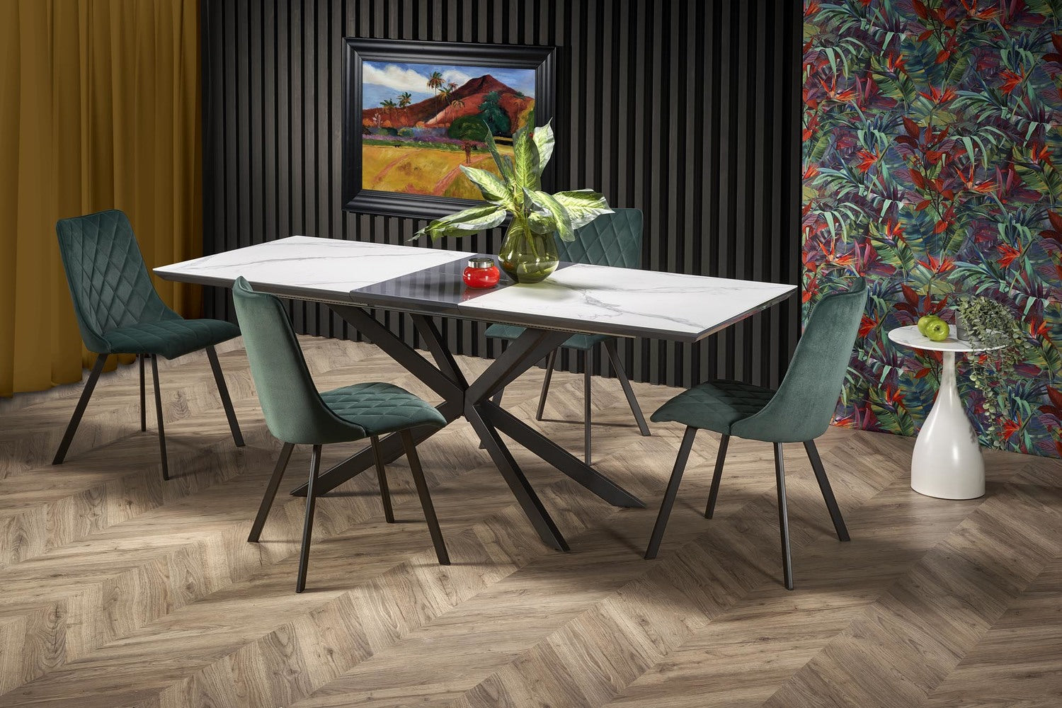 Kitchen Table Diesel | size: Length: 90cm, Width: 200cm, Height: 76cm | color: White/Black | image: 7 | variant: 1016881