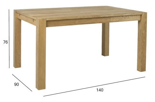 Kitchen Table Drammen | size: Length: 90cm, Width: 140cm, Height: 76cm | color: Oak | image: 4 | variant: 1005082