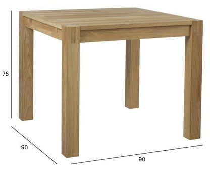 Kitchen Table Drammen | size: Length: 90cm, Width: 90cm, Height: 76cm | color: Oak | image: 4 | variant: 1005077