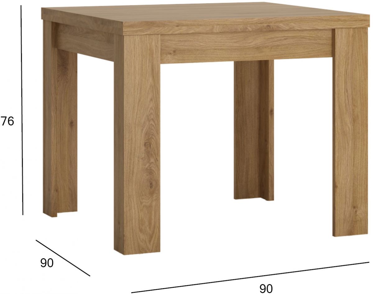 Kitchen Table East Aarhus | size: Length: 90cm, Width: 180cm, Height: 76cm | color: Oak | image: 2 | variant: 1005828