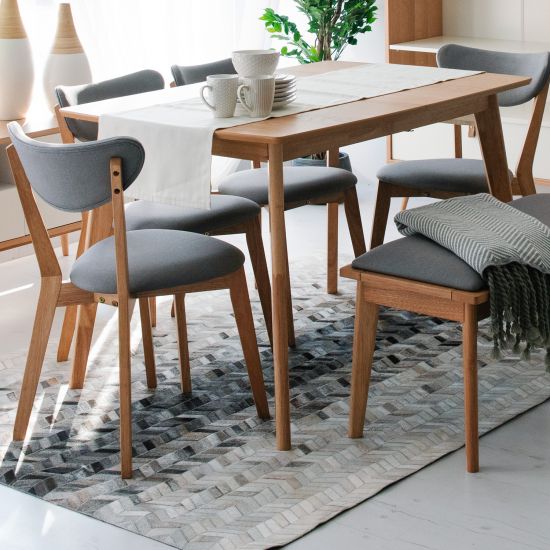 Kitchen Table East Baldock | size: Length: 80cm, Width: 160cm, Height: 76cm | color: Oak | image: 3 | variant: 1005076