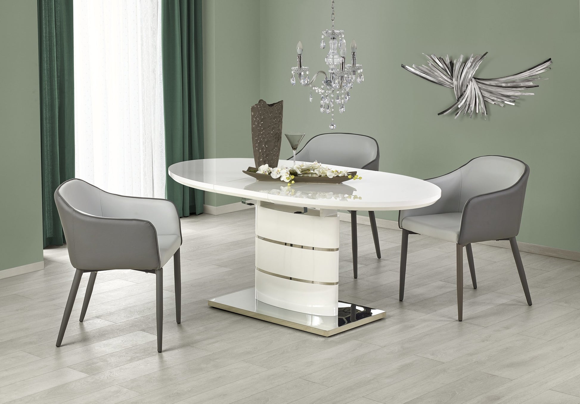 Kitchen Table East Baltimore | size: Length: 90cm, Width: 180cm, Height: 76cm | color: White | image: 2 | variant: 1006858