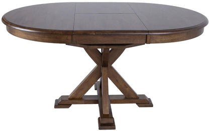 Kitchen Table East Belgrade | size: Length: 106cm, Width: 152cm, Height: 76cm, Diameter: 106cm | color: Brown | image: 4 | variant: 1006015