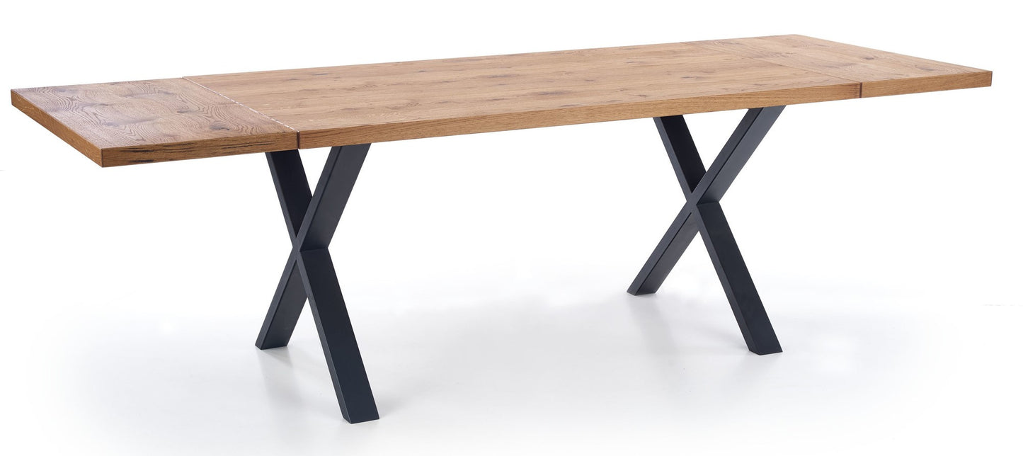 Kitchen Table East Bombay | size: Length: 90cm, Width: 250cm, Height: 76cm | color: Black/Oak | image: 2 | variant: 1006868