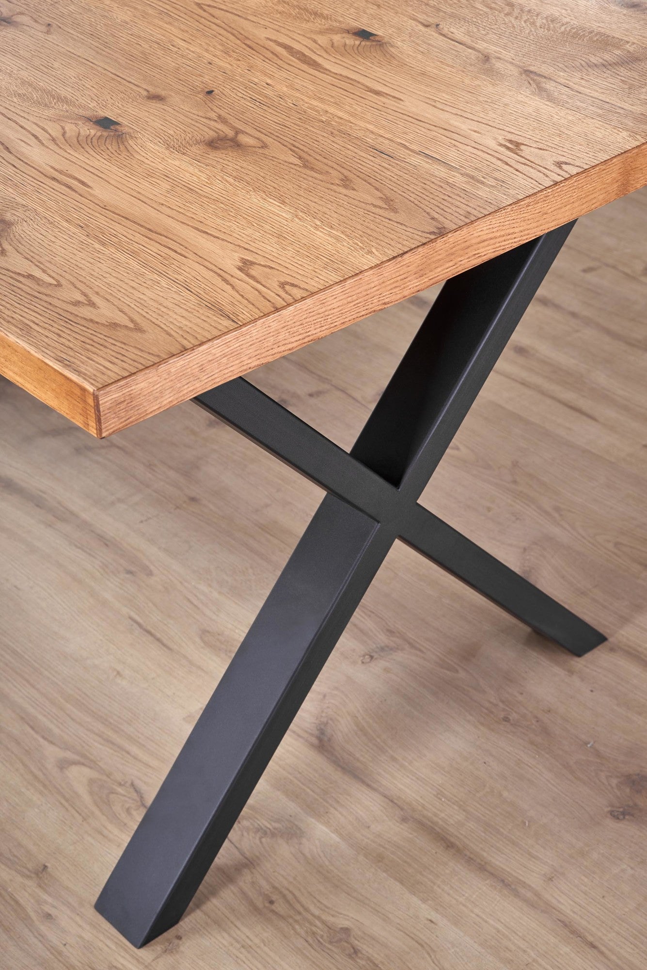 Kitchen Table East Bombay | size: Length: 90cm, Width: 250cm, Height: 76cm | color: Black/Oak | image: 5 | variant: 1006868