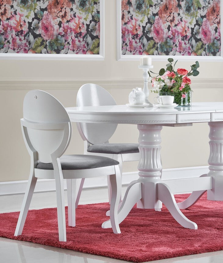Kitchen Table East Brazilia | size: Length: 90cm, Width: 190cm, Height: 77cm | color: White | image: 5 | variant: 1006837