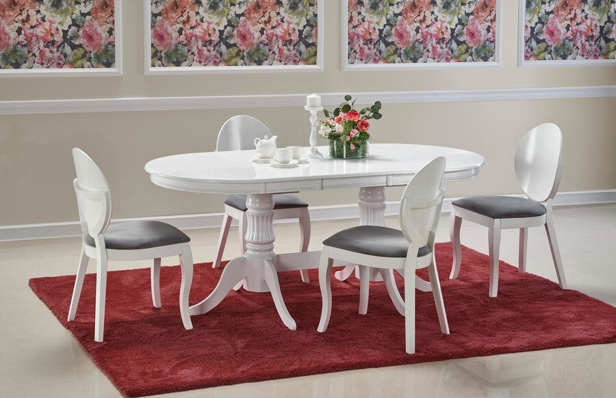 Kitchen Table East Brazilia | size: Length: 90cm, Width: 190cm, Height: 77cm | color: White | image: 7 | variant: 1006837