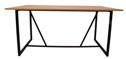 Kitchen Table East Falmouth | size: Length: 90cm, Width: 160cm, Height: 75cm | color: Black/Oak | image: 2 | variant: 1005385