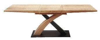 Kitchen Table East Hobart | size: Length: 90cm, Width: 220cm, Height: 75cm | color: Black/Oak | image: 1 | variant: 1006867