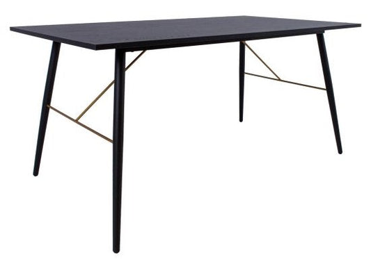 Kitchen Table East Lampeter | size: Length: 90cm, Width: 160cm, Height: 75cm | color: Black | image: 1 | variant: 1005488