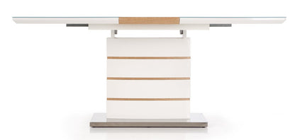 Kitchen Table East Medina | size: Length: 80cm, Width: 180cm, Height: 76cm | color: White/Oak | image: 2 | variant: 1006856