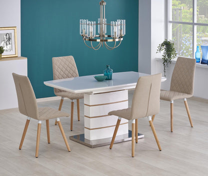 Kitchen Table East Medina | size: Length: 80cm, Width: 180cm, Height: 76cm | color: White/Oak | image: 3 | variant: 1006856