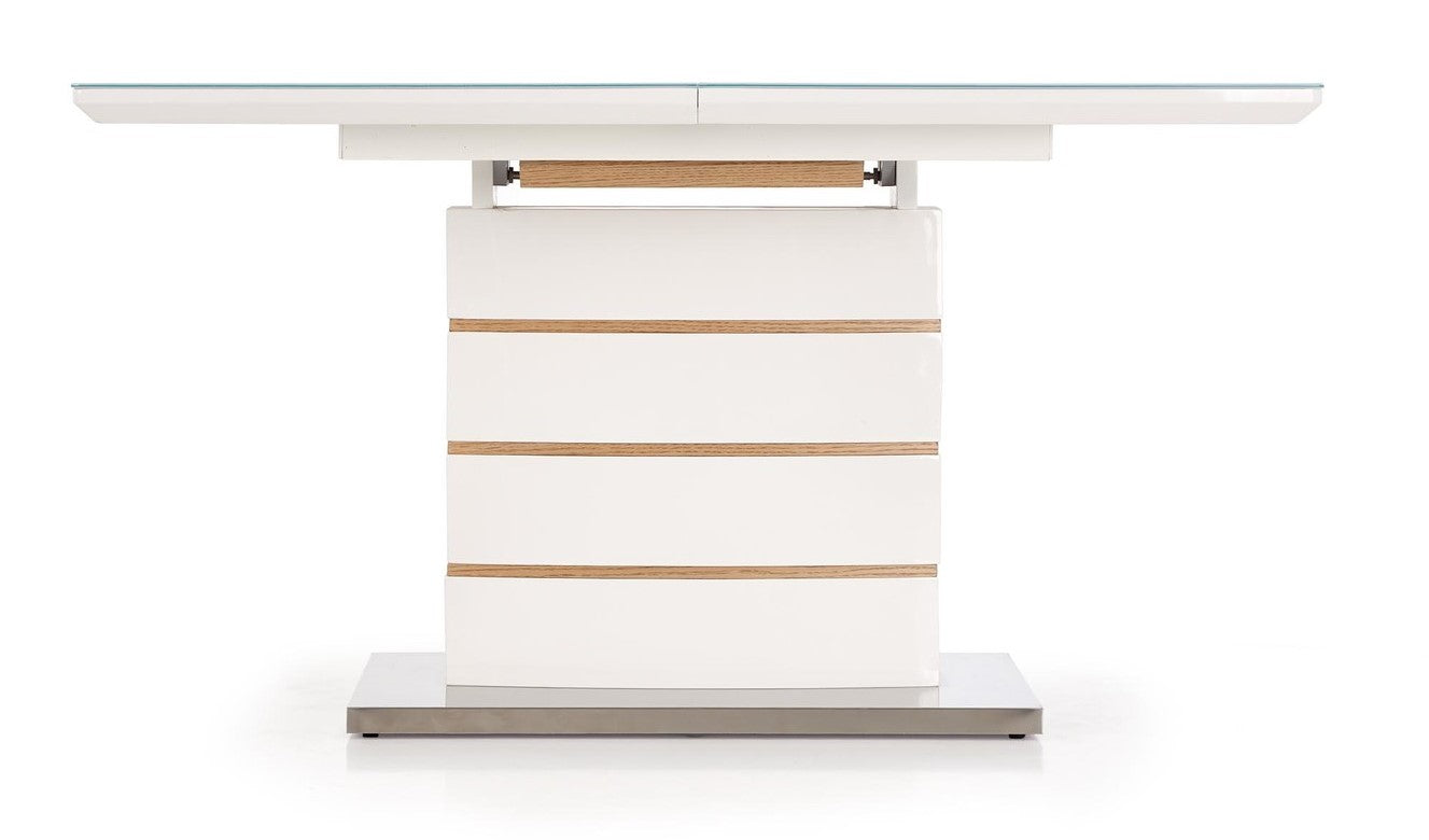 Kitchen Table East Medina | size: Length: 80cm, Width: 180cm, Height: 76cm | color: White/Oak | image: 6 | variant: 1006856