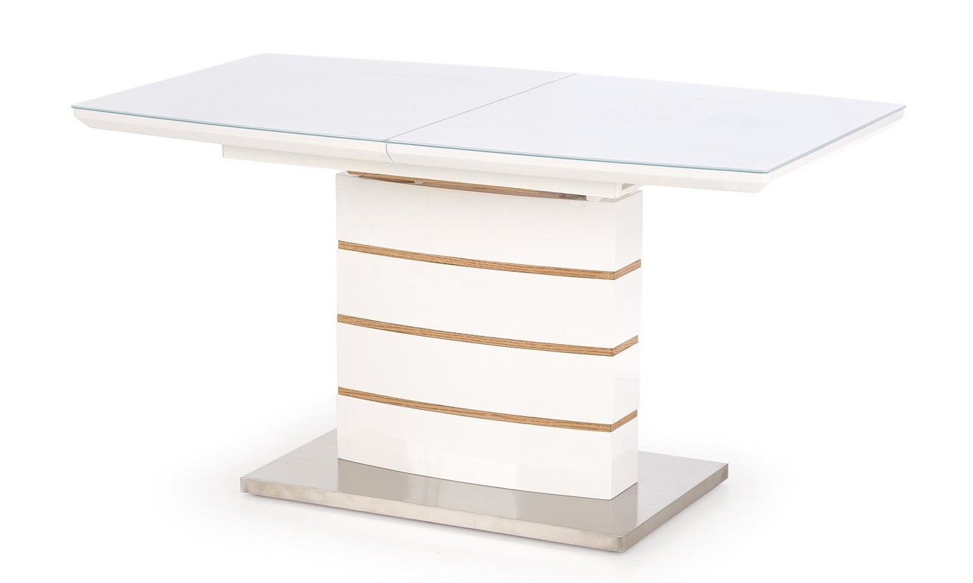 Kitchen Table East Medina | size: Length: 80cm, Width: 180cm, Height: 76cm | color: White/Oak | image: 7 | variant: 1006856