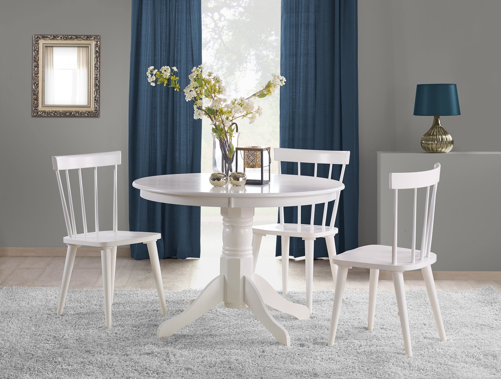 Kitchen Table East Osaka | size: Length: 106cm, Width: 106cm, Height: 75cm, Diameter: 106cm | color: White | image: 2 | variant: 1006799