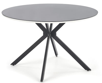 Kitchen Table East Portland | size: Length: 120cm, Width: 120cm, Height: 76cm, Diameter: 120cm | color: White/Black | image: 1 | variant: 1006806