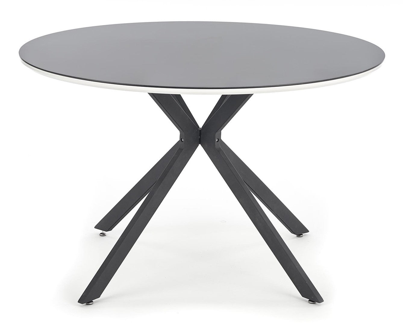 Kitchen Table East Portland | size: Length: 120cm, Width: 120cm, Height: 76cm, Diameter: 120cm | color: White/Black | image: 2 | variant: 1006806