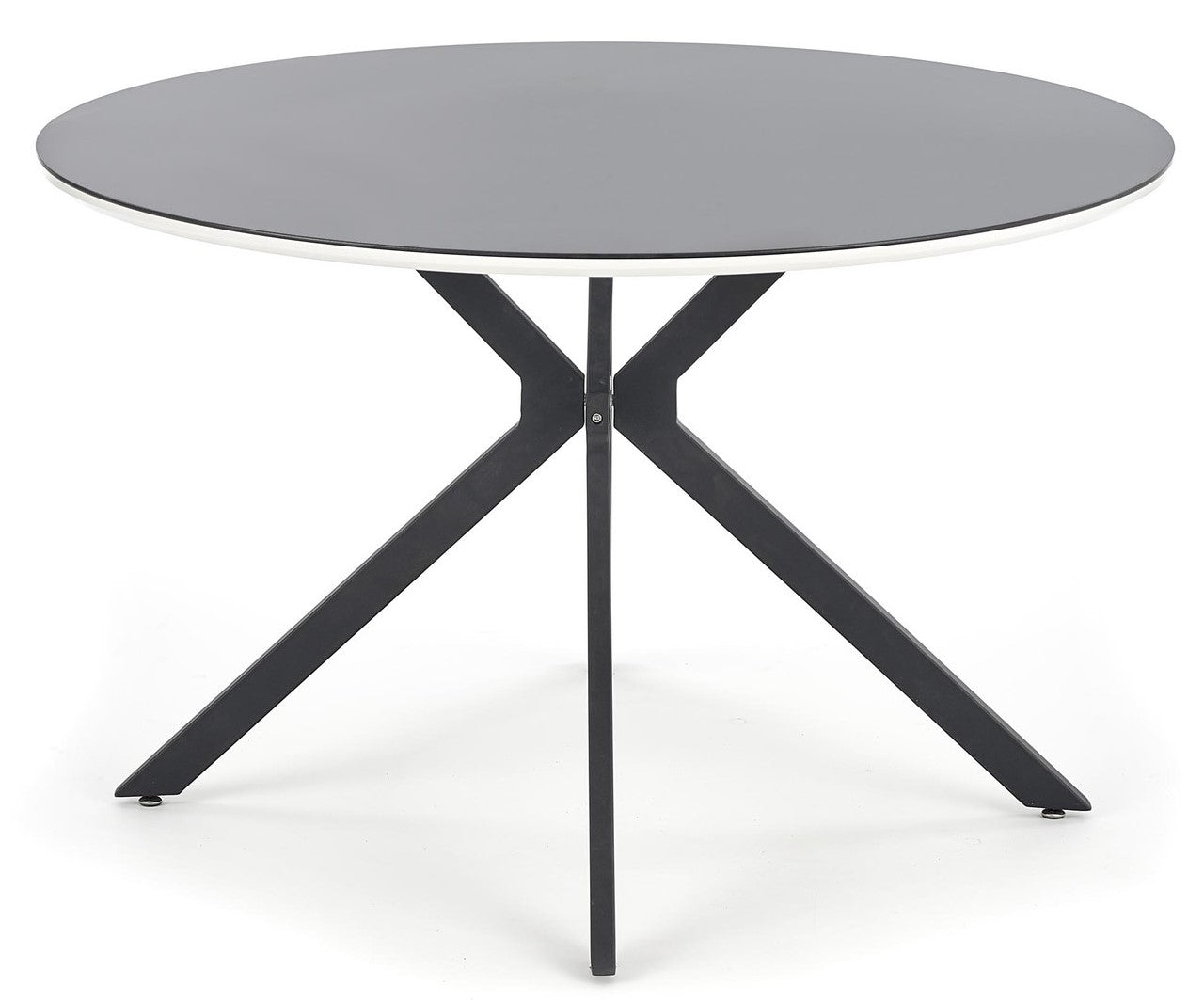Kitchen Table East Portland | size: Length: 120cm, Width: 120cm, Height: 76cm, Diameter: 120cm | color: White/Black | image: 3 | variant: 1006806