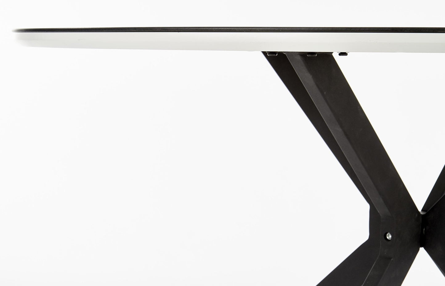 Kitchen Table East Portland | size: Length: 120cm, Width: 120cm, Height: 76cm, Diameter: 120cm | color: White/Black | image: 4 | variant: 1006806