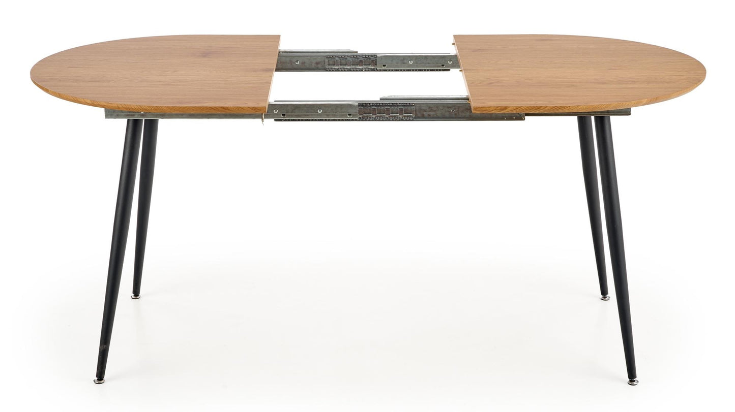 Kitchen Table East Quebec | size: Length: 80cm, Width: 160cm, Height: 74cm | color: Black/Oak | image: 2 | variant: 1006807