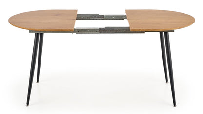 Kitchen Table East Quebec | size: Length: 80cm, Width: 160cm, Height: 74cm | color: Black/Oak | image: 2 | variant: 1006807