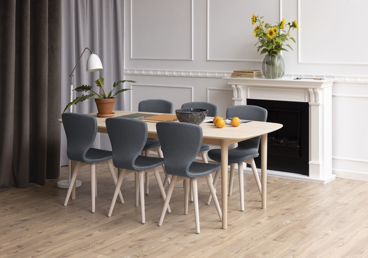 Kitchen Table East Salerno | size: Length: 100cm, Width: 210cm, Height: 75cm | color: Oak | image: 2 | variant: 1006501