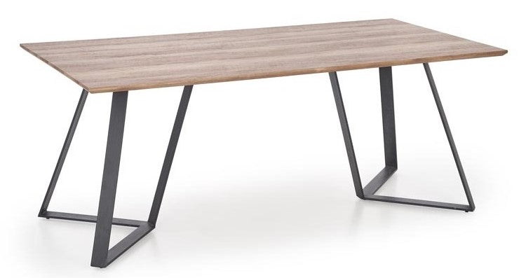 Kitchen Table East Salt Lake | size: Length: 90cm, Width: 180cm, Height: 76cm | color: Black/Walnut | image: 1 | variant: 1006813