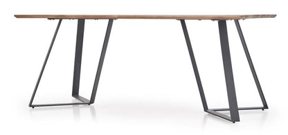 Kitchen Table East Salt Lake | size: Length: 90cm, Width: 180cm, Height: 76cm | color: Black/Walnut | image: 4 | variant: 1006813