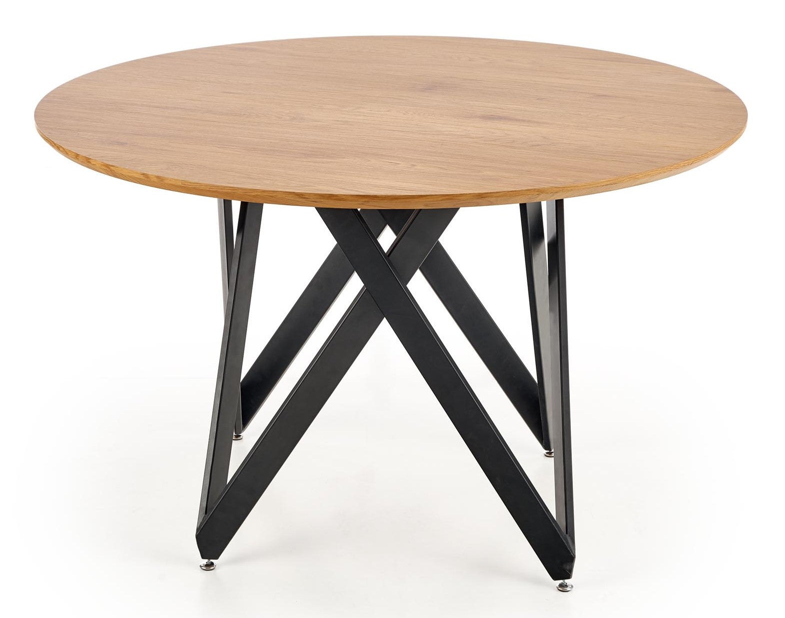 Kitchen Table East Seattle | size: Length: 120cm, Width: 120cm, Height: 75cm, Diameter: 120cm | color: Black/Oak | image: 2 | variant: 1006817
