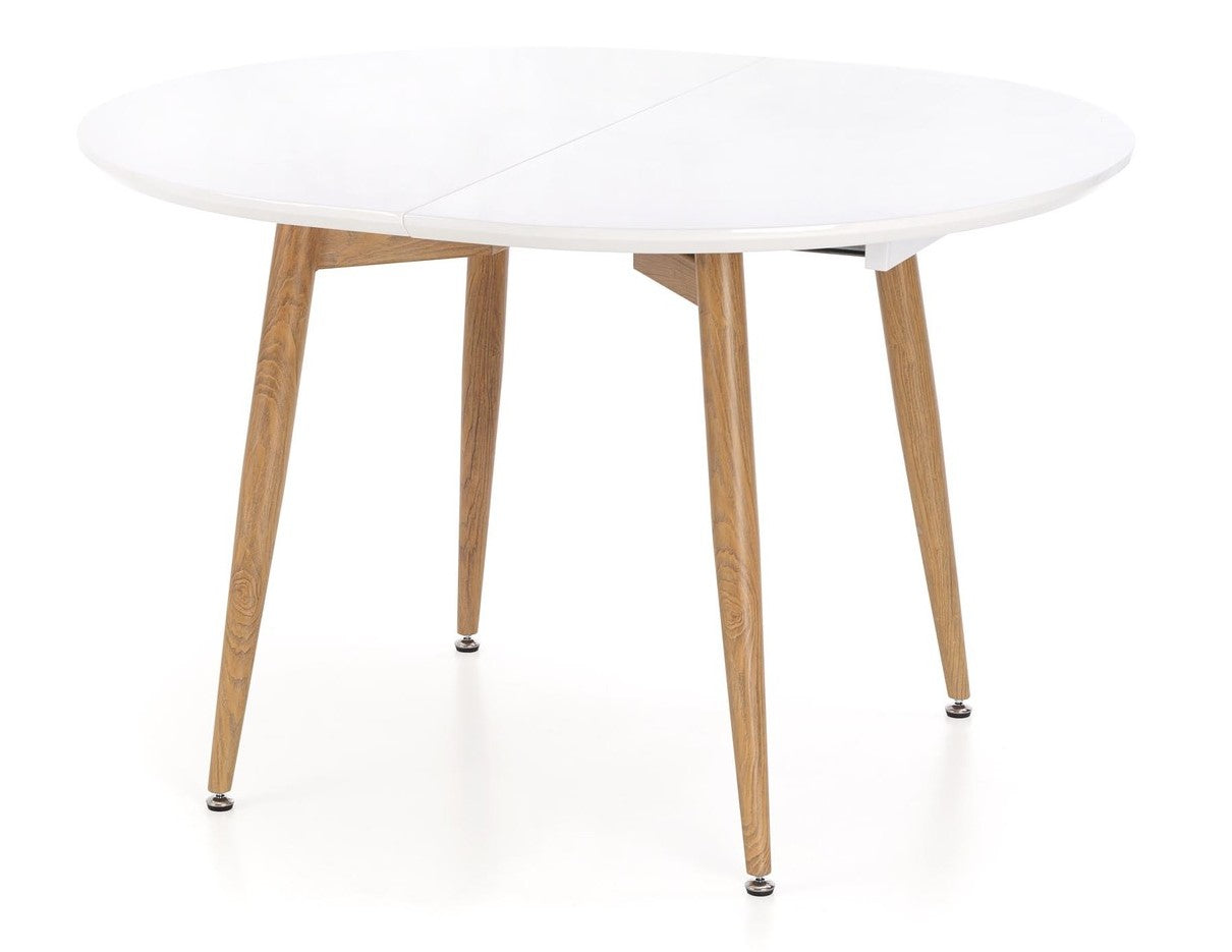 Kitchen Table East Shanghai | size: Length: 90cm, Width: 200cm, Height: 76cm | color: White/Oak | image: 2 | variant: 1006822