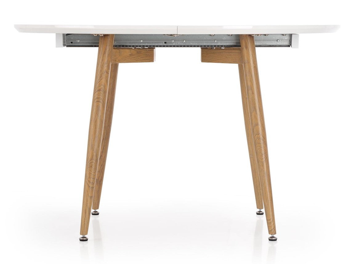 Kitchen Table East Shanghai | size: Length: 90cm, Width: 200cm, Height: 76cm | color: White/Oak | image: 5 | variant: 1006822